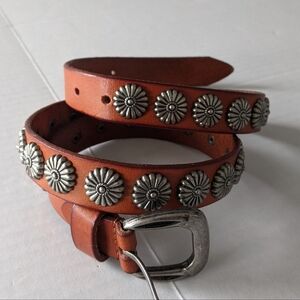 Brown Leather Concho Belt